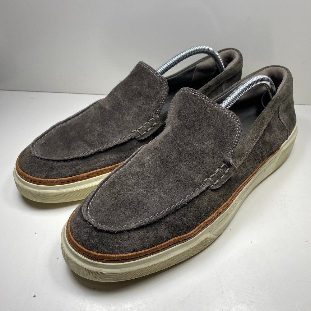 Allen Edmonds "BURKE" Suede Venetian Slip-On Casual Sneakers 11 D  (976) Stone